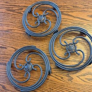 Longaberger wrought iron maple leaf trivet set of 3